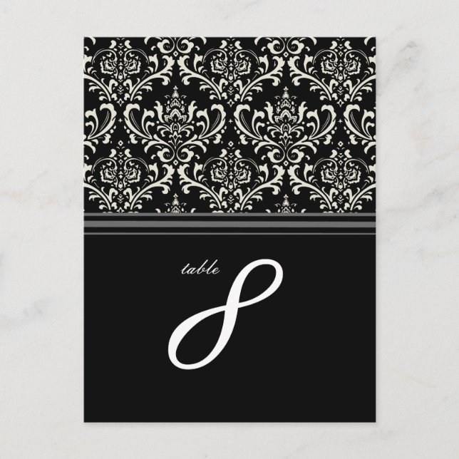 PixDezines Rossi Damask, tarjetas de mesa no. (Anverso)