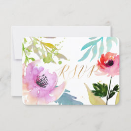 PixDezines RSVP Acuarela Floral/Rosa