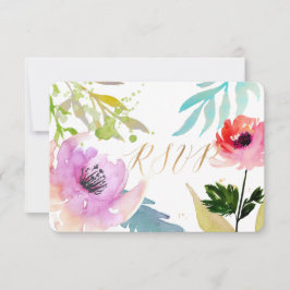 PixDezines RSVP Acuarela Floral/Rosa