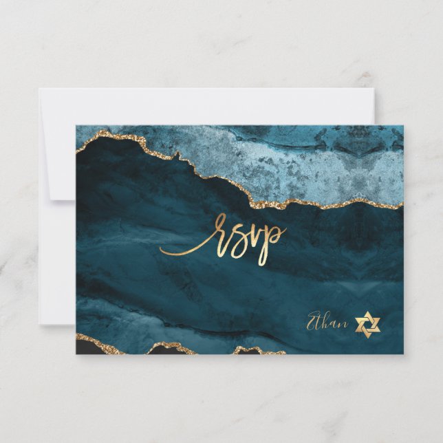 PixDezines RSVP Acuarela Verde azulado Agate Bar M (Anverso)