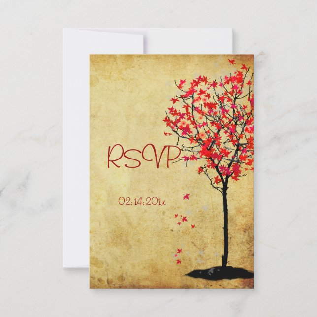PixDezines rsvp arce vintage/boda otoño (Anverso)