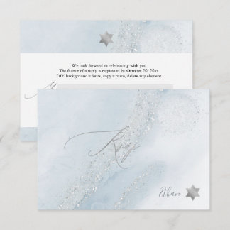 PixDezines RSVP Azul Polvoriento Alcohol+Tinta Mit