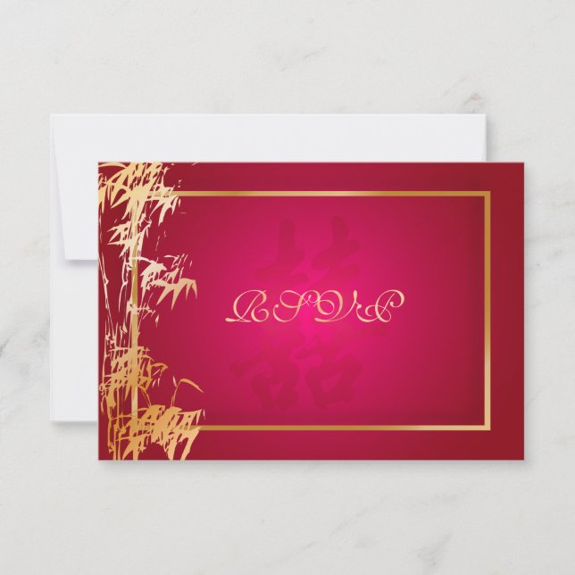 PixDezines rsvp bambú+doble felicidad/rojo (Anverso)