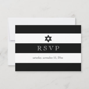 PixDezines rsvp barra de rayas/blancas/negras mitz