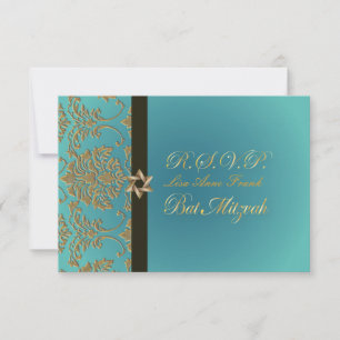 PixDezines rsvp bat mitzvah+faux damasco de oro