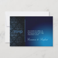 PixDezines RSVP Bijoux Damask/zafiro