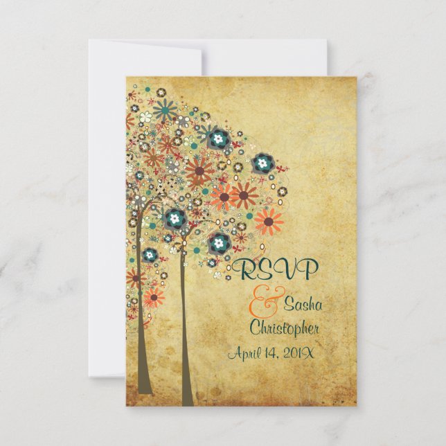 PixDezines rsvp Blooms de otoño vintage (Anverso)