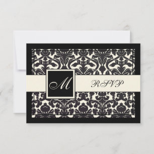 PixDezines rsvp Color de Damasco de Flora Negra/DI