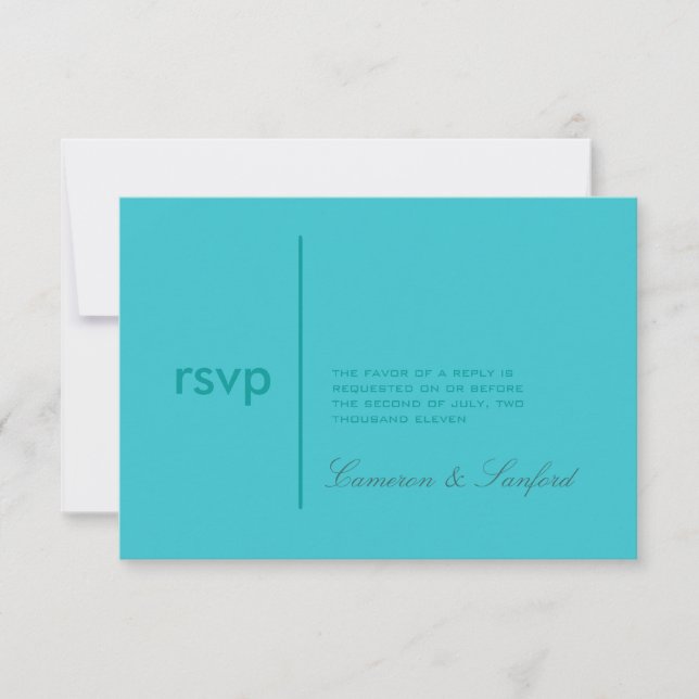 PixDezines RSVP Contemporáneo + elegante/aqua (Anverso)