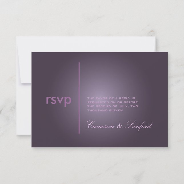PixDezines RSVP Contemporáneo + elegante/ciruela (Anverso)