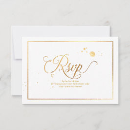PixDezines RSVP Dazzled Faux Gold Marble Confetti