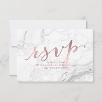 PixDezines RSVP Dazzled/Faux Rosa Gold/Marble