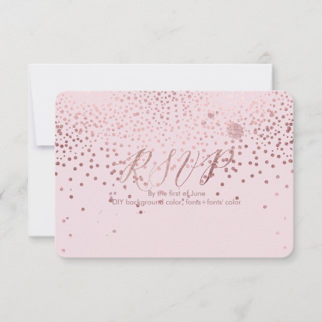 PixDezines RSVP Dazzled/Faux Rosa Gold/Rosa Quartz (Anverso)
