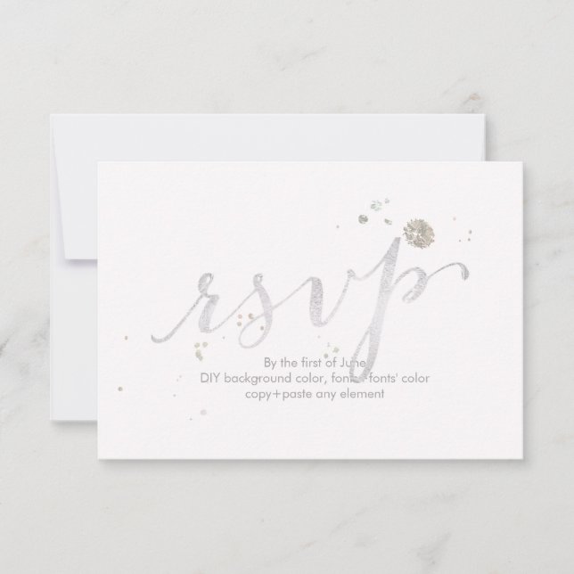 PixDezines RSVP Dazzled/Faux White Gold (Anverso)