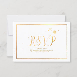 PixDezines RSVP Deslumbrado/Fondo falso dorado/DIY