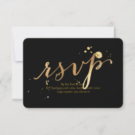 PixDezines RSVP Deslumbrados/Falso Oro/Fondo DIY