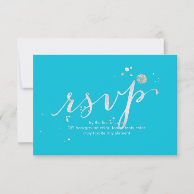PixDezines RSVP Deslumbrante/Falso Oro Blanco (Anverso)