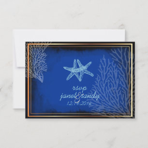 PixDezines rsvp estrella de mar azul+coral/color d