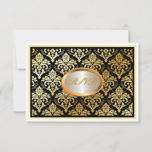 PixDezines rsvp faux gold jolie damask/diy (Anverso)
