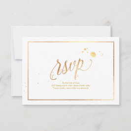 PixDezines RSVP Faux Gold venas Marble Confetti