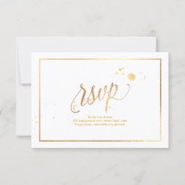 PixDezines RSVP Faux Gold venas Marble Confetti