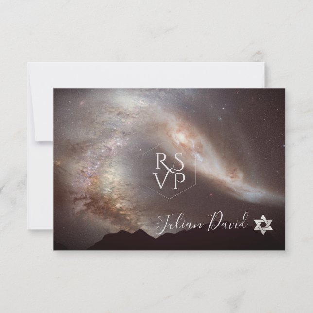 PixDezines RSVP Galaxy Milky Way Bar Mitzvah ✡ (Anverso)