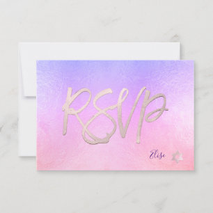 PixDezines RSVP H2 Ombre Púrpura+Bat Rosa Mitzvah
