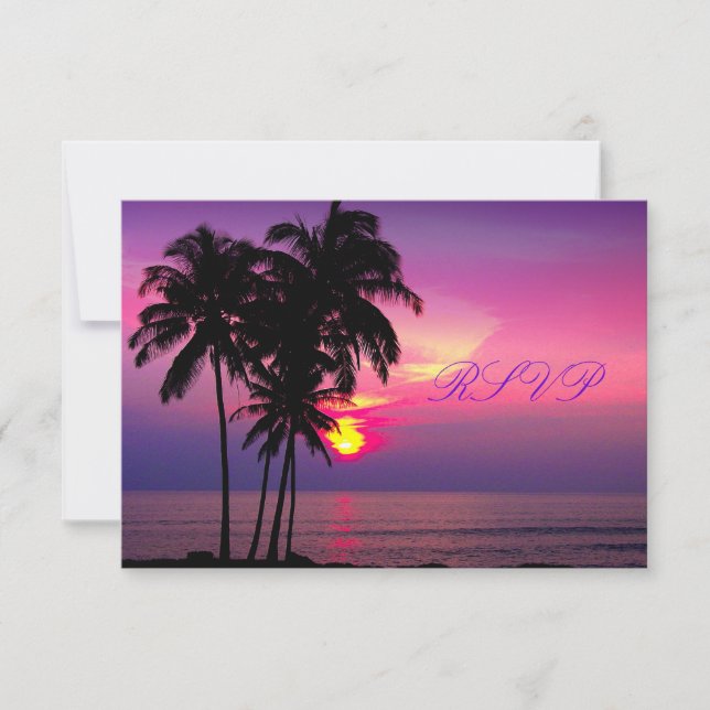PixDezines rsvp Hawaiian Sunset Beach Scence (Anverso)