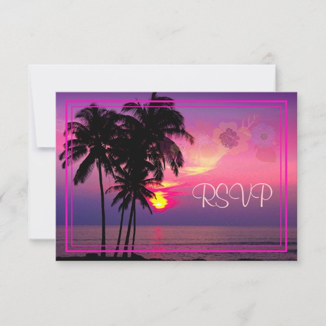 PixDezines rsvp Hawaiian Sunset Beach Scence (Anverso)