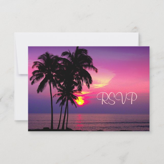 PixDezines rsvp Hawaiian Sunset Beach Scence (Anverso)
