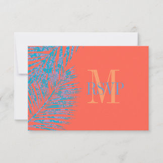 PixDezines rsvp hula palmas/fondo de coral diy