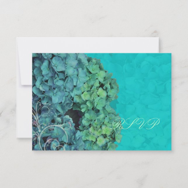 PixDezines RSVP Hydrangea, azul/verde azulado (Anverso)