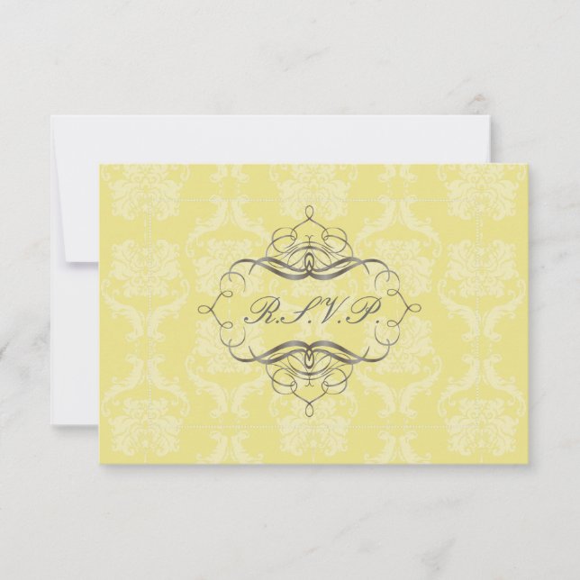 PixDezines rsvp Liliana Damask, personalizable (Anverso)