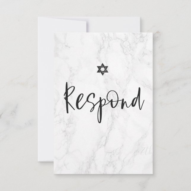 PixDezines RSVP Marble Bar Mitzvah ✡ (Anverso)