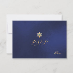 PixDezines RSVP Marina minimalista Mitzvah Azul ✡