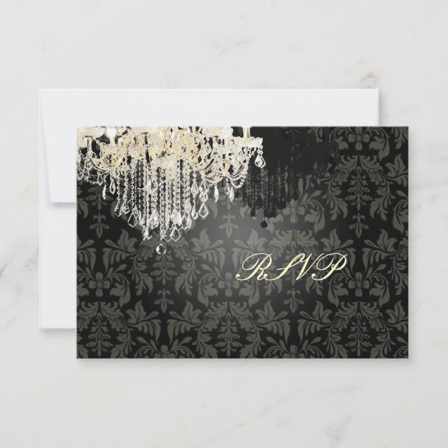 PixDezines RSVP Negro + Lámpara Blanca (Anverso)
