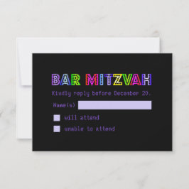 PixDezines RSVP Neon Rótulo Bar Mitzvah