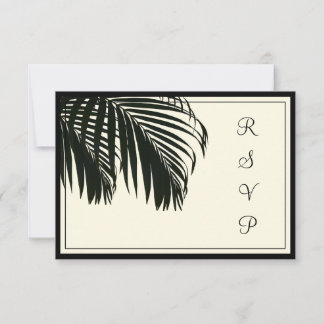 PixDezines rsvp Palm fronds/playa/negro+beige