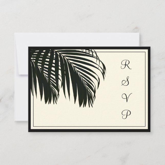 PixDezines rsvp Palm fronds/playa/negro+beige (Anverso)