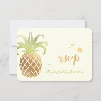 PixDezines rsvp Piñas/Pinceladas Doradas