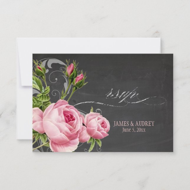 PixDezines rsvp pizarra+rosas vintage+remolinos (Anverso)