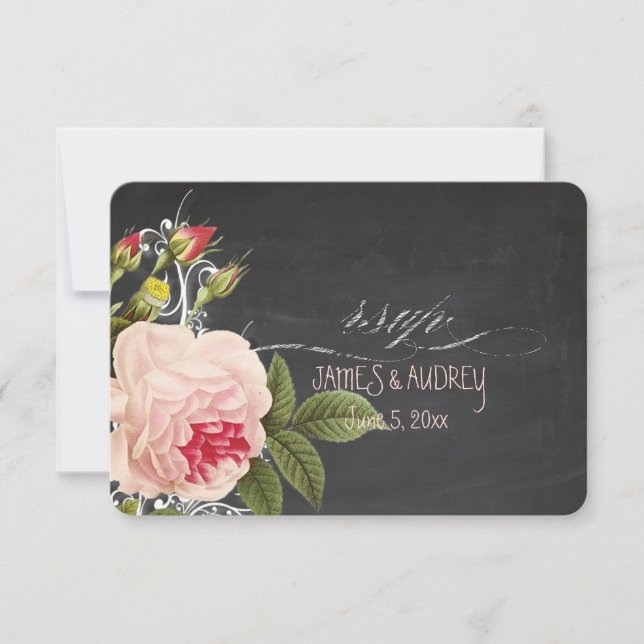 PixDezines rsvp pizarra+rosas vintage+remolinos (Anverso)
