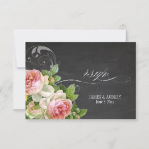 PixDezines rsvp pizarra+rosas vintage+remolinos