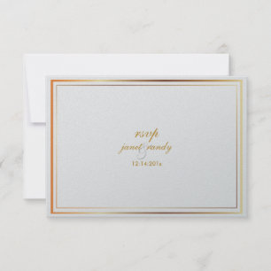 PixDezines rsvp plantilla/plata+falso oro