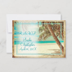 PixDezines rsvp playa vintage, paraíso tropical