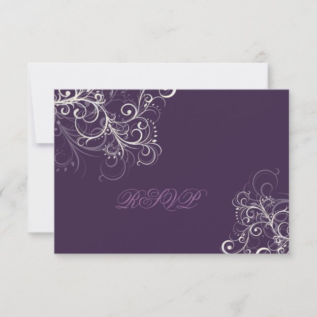 PixDezines rsvp plum+pearl remolinos (Anverso)