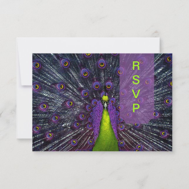 PixDezines rsvp Pluma de pavo real (Anverso)