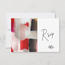 PixDezines RSVP Rojo Acuarela Bat Mitzvah ✡