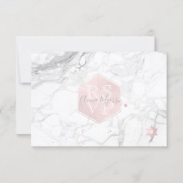 PixDezines RSVP Rubor Pink Honeycomb Mitzvah ✡