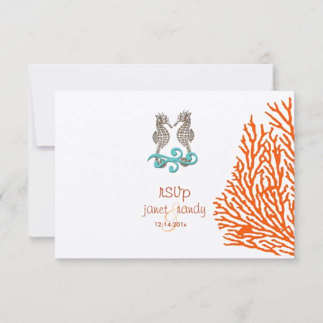 PixDezines rsvp Seahorse, fiesta de playa (Anverso)